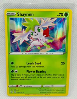 Shaymin 15/185 Sword & Shield: Vivid Voltage Holo Rare Mint/NM Pokemon PSA 10UU - Image 1