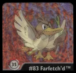Pokemon Artbox Action Flipz 1999 Nintendo #35 #83 Farfetch'd - Image 1