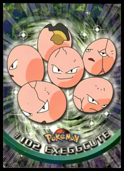 Topps Pokemon Exeggcute #102 2000 TV Animation Edition Non Holo Blue Logo LP - Image 1
