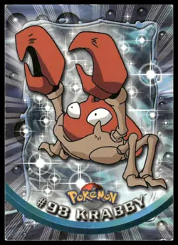 Topps Pokemon Krabby #98 2000 TV Animation Edition Non Holo Blue Logo LP - Image 1