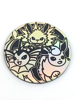 Pokemon Eeveelution Flareon Vaporeon Jolteon Jumbo Coin VMAX Premium Collection - Image 1