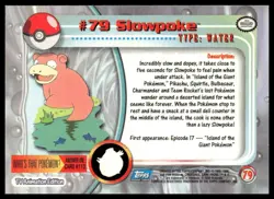Topps Pokemon Slowpoke #79 1999 TV Animation Edition Non Holo Blue Logo NM - Image 2