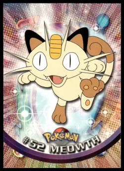 Topps Pokemon Meowth #52 2000 TV Animation Edition Non Holo Blue Logo MP - Image 1