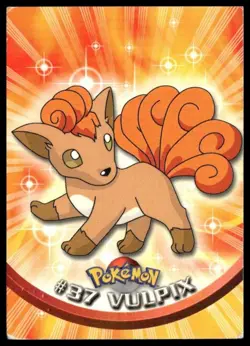 Topps Pokemon Vulpix #37 1999 TV Animation Edition Non Holo Blue Logo LP - Image 1