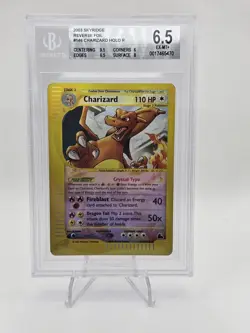 BGS 6.5 Charizard 146/144 Pokemon Skyridge Reverse Holo Crystal Charizard - Image 1