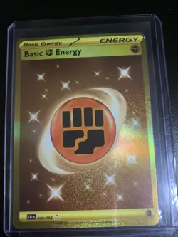 Pokemon~ Basic Fighting Energy 258/198 ~ Gold Hyper Rare ~ Scarlet & Violet - Image 1