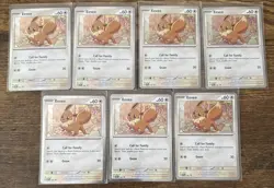 Pokemon TCG Destined Rivals - Eevee SVP 200 Blister Promo (Cosmo Holo) Lot Of 7 - Image 1