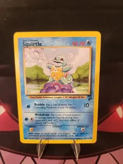Squirtle 93/130 Pokemon TCG Base Set 2 Unlimited LP - Image 1