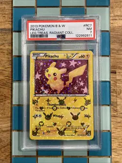 GRADED PSA 7 2013 Pokemon B & W Pikachu LEG.TRES. Radiant COLL. #RC7 - Image 1