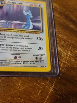 Dragonair 18/102 [Base Set] NM Pokemon TCG. Non-Holo With Protective Hard Case. - Image 5