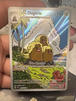 Pokemon TCG Alolan Dugtrio 208/191 Illustration Rare Surging Sparks NM - Image 1
