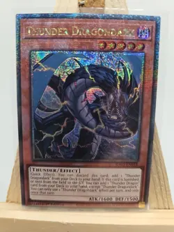 Yu-Gi-Oh Thunder Dragondark Quarter Century Secret Rare RA03-EN018 Near Mint... - Image 1