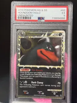 PSA 5 Houndoom 82/90 Prime English Undaunted Low Pop Holo Pokemon TCG Card - Image 1