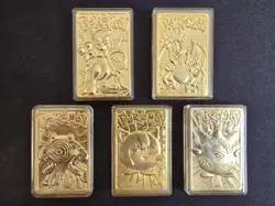 1999 Burger King Pokemon Card Collection Gold Plated, Set of 5 - Image 1