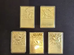 1999 Burger King Pokemon Card Collection Gold Plated, Set of 5 - Image 2