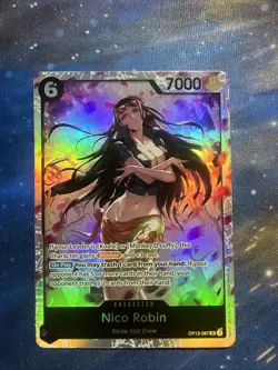 One Piece OP12-087 Nico Robin Super Rare English Trading Card Legacy Master TCG - Image 1