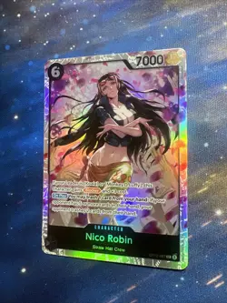 One Piece OP12-087 Nico Robin Super Rare English Trading Card Legacy Master TCG - Image 4