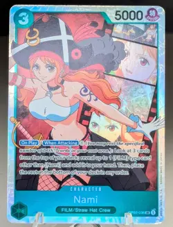 Nami OP02-036 Paramount War One Piece Card Game Super Rare Near Mint - Image 1
