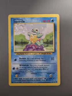 Pokemon TCG Squirtle Base Set, Card 63/102 - Image 1