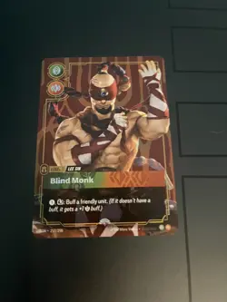 Riftbound 2025 League of Legends ENGLISH Tcg Card Promo lee sin foil prerelease - Image 1