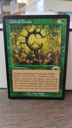 OATH OF DRUIDS Magic the Gathering MTG 1998 Enchantment Trading Card 115/143 TCG - Image 1