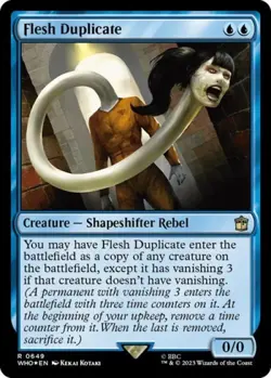 Flesh Duplicate (Surge Foil) -Foil Light Play MTG Universes Beyond: Doctor Who - Image 1