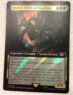 Shelob, Child of Ungoliant (Extended Art) (Surge Foil) -Foil Light Play MTG - Image 1