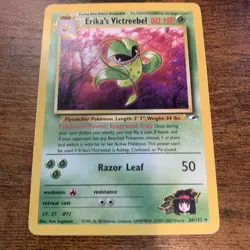 Pokemon TCG Erika's Victreebel Gym Heroes 26/132 Unlimited Rare Card LP - Image 1