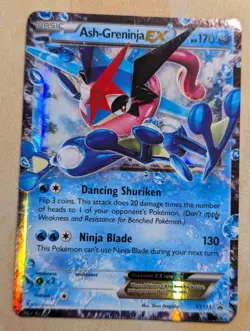 Pokemon TCG Ash-Greninja EX XY Black Star Promo XY133 Holo Card TCG Regular Size - Image 1