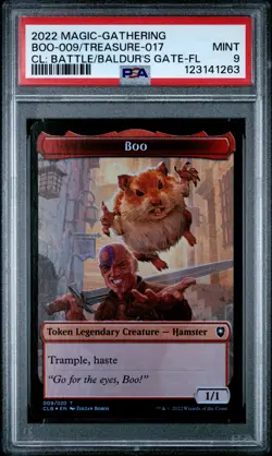 MTG Boo Treasure FOIL Battle for Baldur's Gate (CLB) Magic Token Card PSA 9 Mint - Image 1