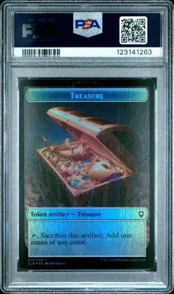 MTG Boo Treasure FOIL Battle for Baldur's Gate (CLB) Magic Token Card PSA 9 Mint - Image 2