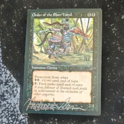 Silver Signed Order of the Ebon Hand Fallen Empires Art Melissa Benson 1994 MTG - Image 1