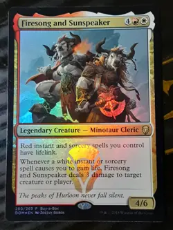 Firesong and Sunspeaker Promo FOIL , MM , Light play , MTG , FREE SHIPPING - Image 1