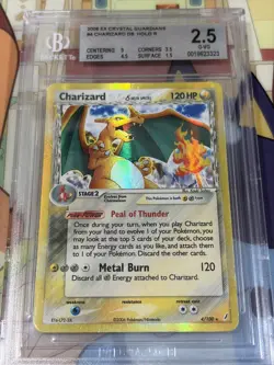 2006 POKEMON EX CRYSTAL GUARDIANS DS HOLO R #4 CHARIZARD BGS 2.5 - Image 1