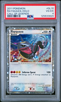 PSA 4 2011 Pokemon Call of Legends SHINY Rayquaza Holo Foil Rare SL10 - Image 1