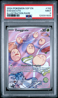 2024 POKEMON SSP EN-SURGING SPARKS #192 EXEGGCUTE ILLUSTRATION RARE PSA9 - Image 1