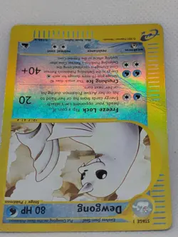 Dewgong 7/144 Skyridge Reverse Holo Rare Pokemon TCG Nintendo e-reader vintage - Image 4