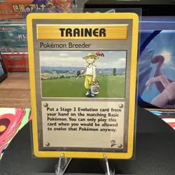 Pokemon Breeder 105/130 Base Set 2 Regular - NM - Vintage WotC - Pokemon TCG - Image 1