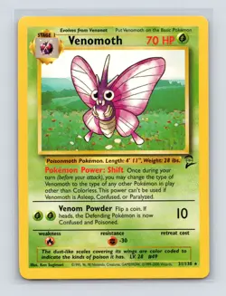 Pokemon TCG Venomoth (29) 29/64 Jungle Unlimited LP - Image 1