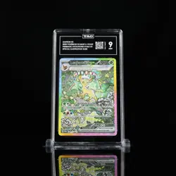 2025 POKEMON PRE EN-PRISMATIC EVOLUTIONS #144 LEAFEON EX TAG 9 941/1000 - Image 1