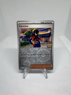 Pokemon TCG: Carmine 145/167 STAFF Regional Championships Promo SV05 2024 Nm - Image 1