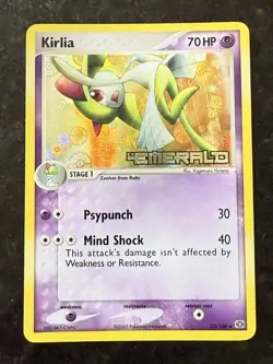 KIRLIA EX Emerald Stamped POKEMON Holo 2005 TCG 33/106 - Image 1