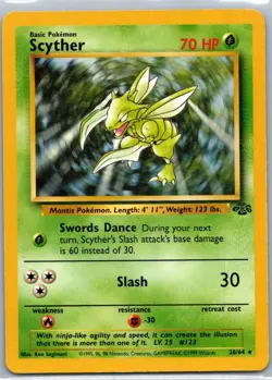 Pokemon TCG Scyther 26/64 Jungle MP - Image 1