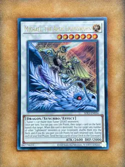 Yugioh Michael, the Arch-Lightsworn SDLI-EN036 Ultra Rare NM - Image 1