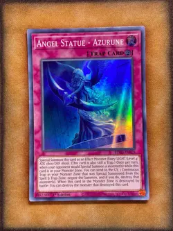 Yugioh Angel Statue - Azurune BLVO-EN079 Super Rare 1st Ed LP - Image 1