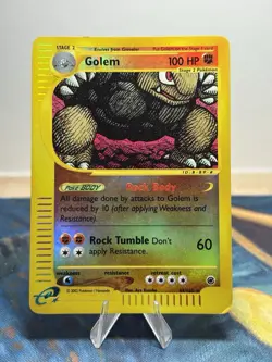 Golem 49/165 Reverse Holo Rare E Reader Series Expedition Pokemon Card MP HP - Image 1
