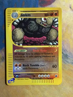 Golem 49/165 Reverse Holo Rare E Reader Series Expedition Pokemon Card MP HP - Image 2