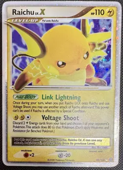 Raichu LV.X 2008 Stormfront 99/100 Holo Pokemon Card Mp-Lp - Image 1