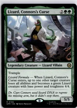Lizard, Connors's Curse R Marvel's Spider-Man 106 MTG Card - Image 1