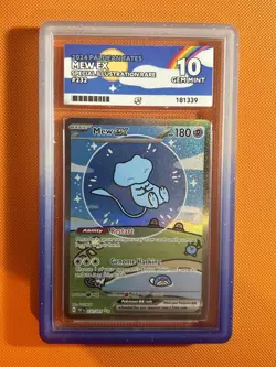 Pokemon TCG Bubble Mew EX Paldean Fates Sir Ace 10 Gem Mint Card 232/091 - Image 1